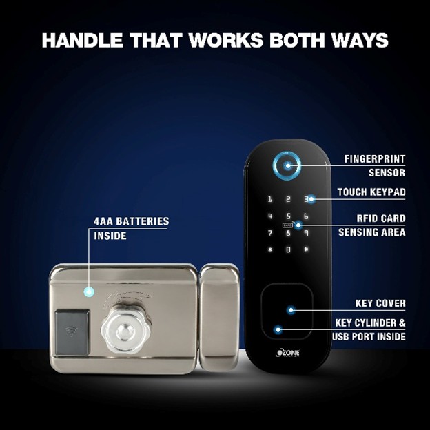 Ozone Cleo Wi-Fi Smart Door Lock (OZ-DRL-LIFE STD) - Image 4
